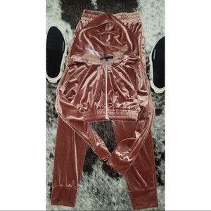 Naked Wardrobe Velour Track Suit